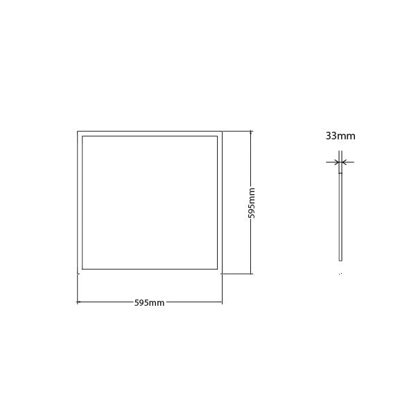 Interlight IL-PN595 Easyfit Next led paneel 33,50 p/st 30W (595x595x33mm) 3.000/3.500/4.000K CCT UGR22 incl. driver